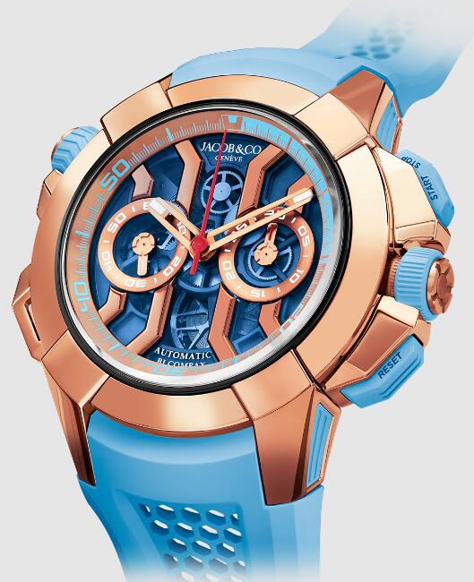 Review Jacob & Co EPIC X CHRONO SKY BLUE EC323.42.AA.AA.BBRUA Replica watch